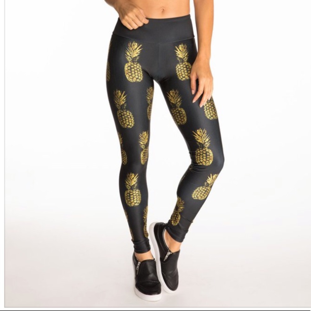 Goldsheep Gold Pineapples Leggings